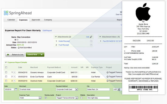 springahead by springahead inc apps for quickbooks online expense reports