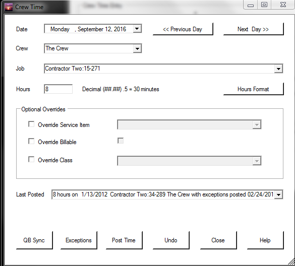 Crew/Overtime Entry Solution | Apps for QuickBooks Desktop Marketplace