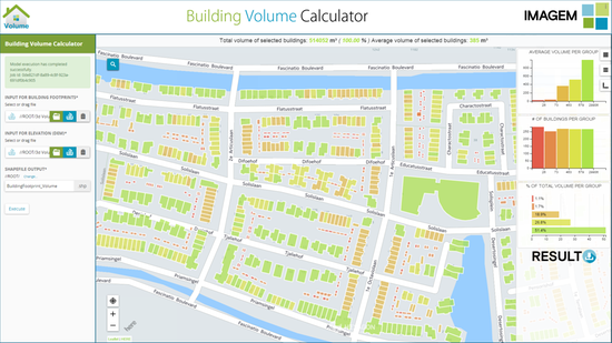 building volume calculator by imagem hexagon geospatial