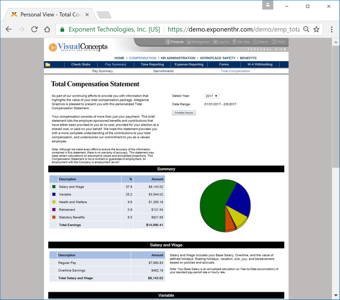 Features | HRIS solution by Exponent HR | ICIMS Marketplace