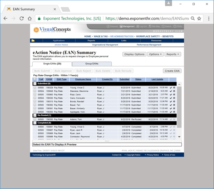 Features | HRIS solution by Exponent HR | ICIMS Marketplace