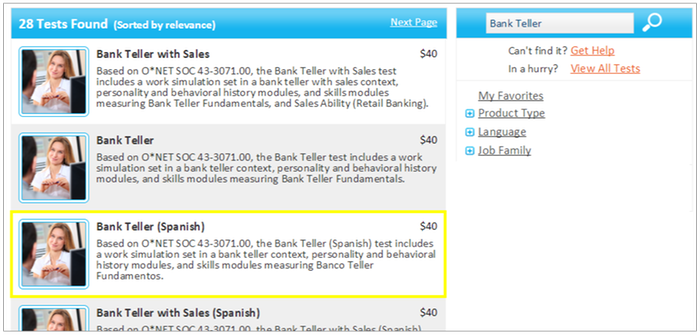 Large Test Catalog