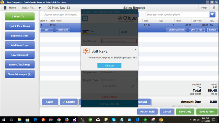 Features | Clique POS | Apps for QuickBooks Desktop Marketplace