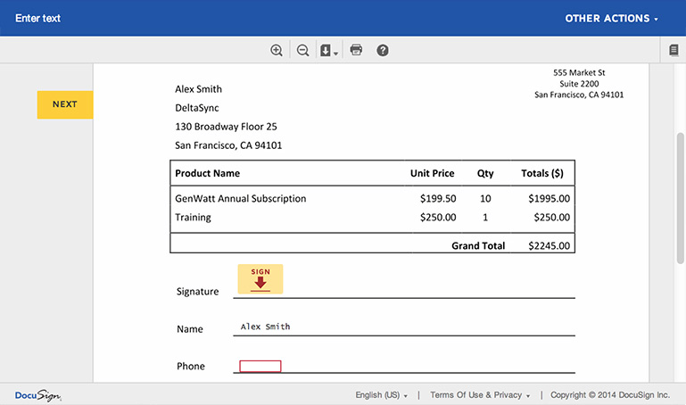 DocuSign Business Pro AppDirect Marketplace