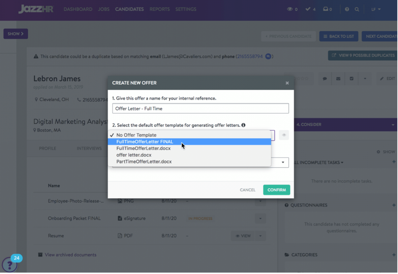Offers & eSignatures