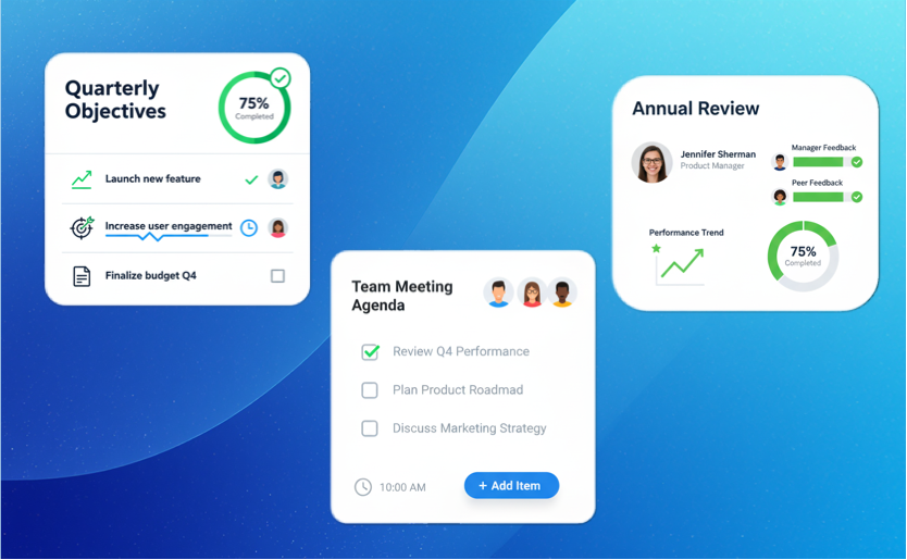 Performance Reviews, 1:1 Meetings, and Engagement Surveys
