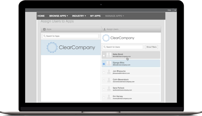 User Assignments to ClearCompany Applications