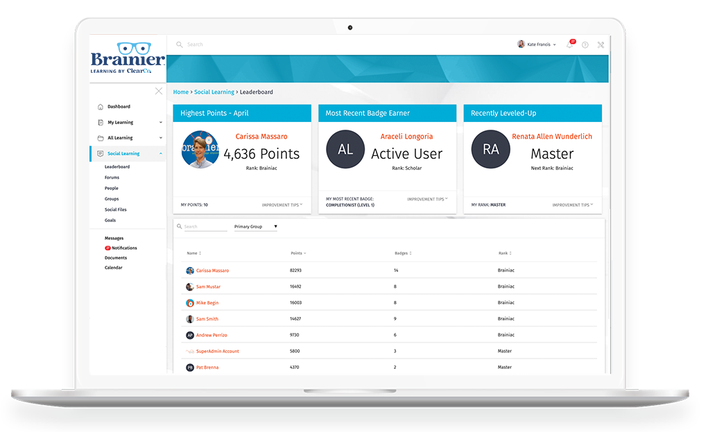 Built-In Gamification Features