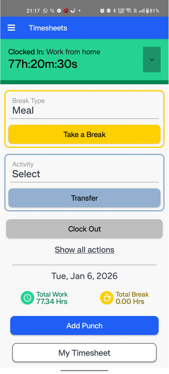 Mobile Time Tracking
