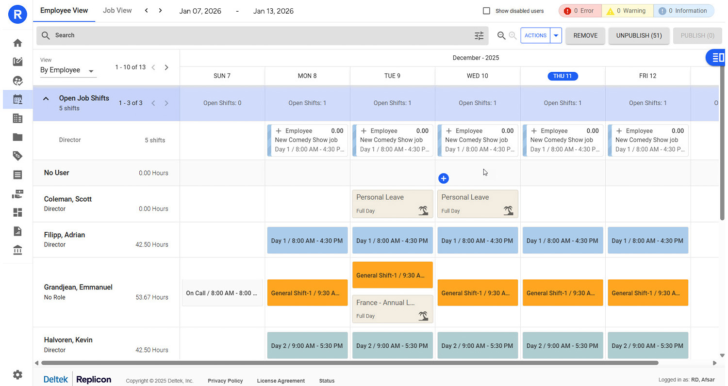 Employee Schedule Management
