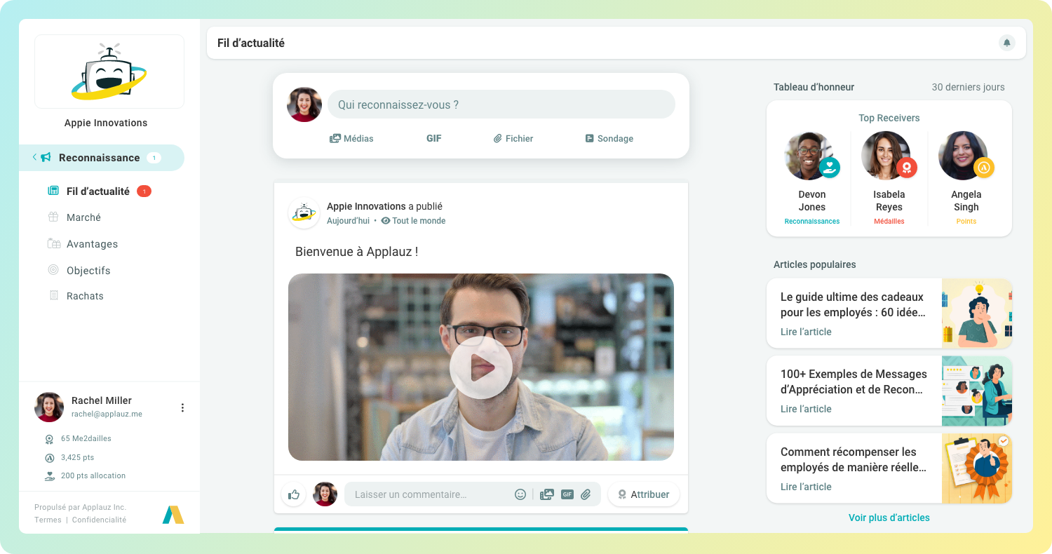 Fil d’actualités de l’entreprise