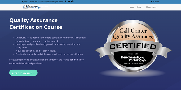 Contact Center Training Quality Assurance Certification On Demand ...