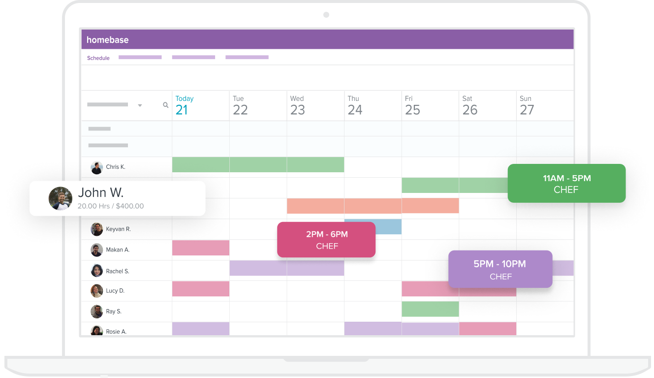 Build a smarter work schedule easily. Forecast labour costs and make edits on the fly!