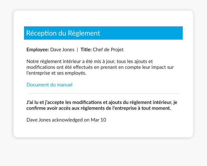 Accusés de réception