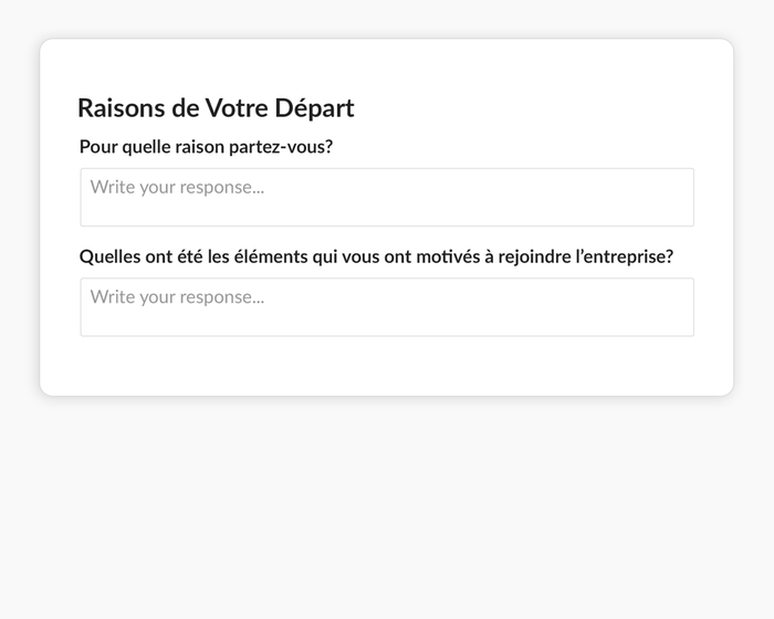 Entretien de départ