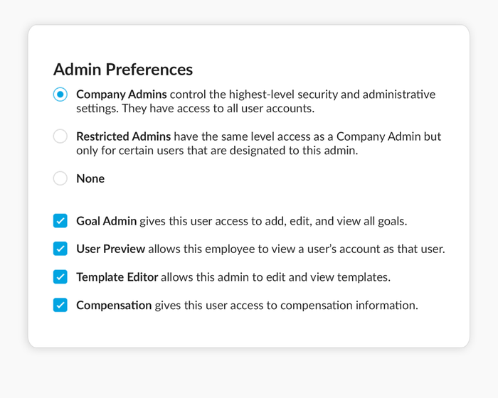 Fonctionnalités d'administration