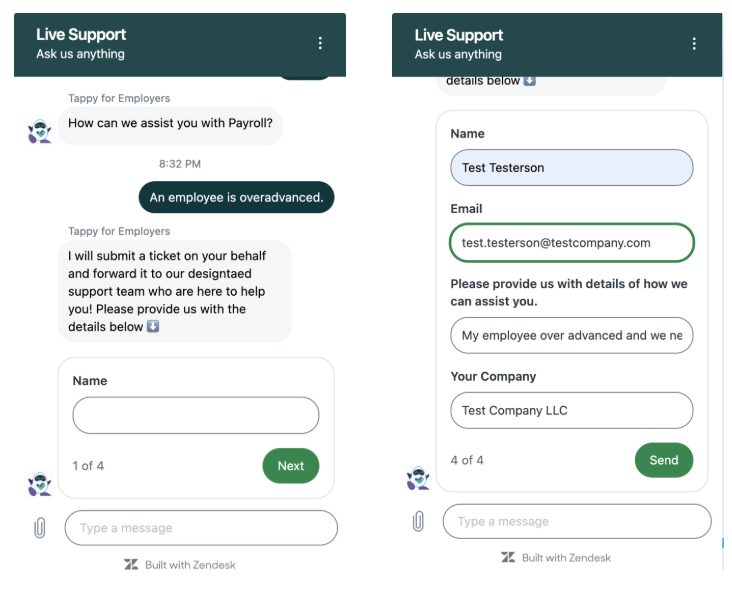 Tappy, Tapcheck's 24/7 Support