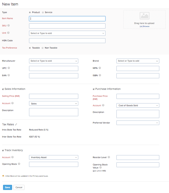 Create and manage items