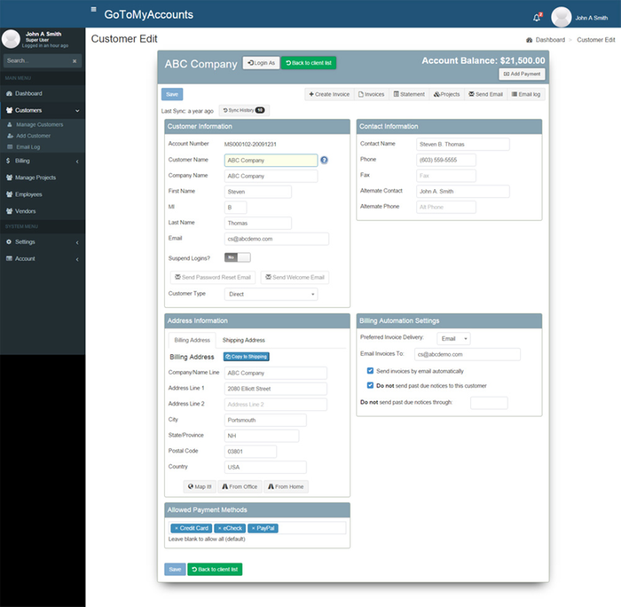 Features | GoToMyAccounts | Apps for QuickBooks Desktop Marketplace