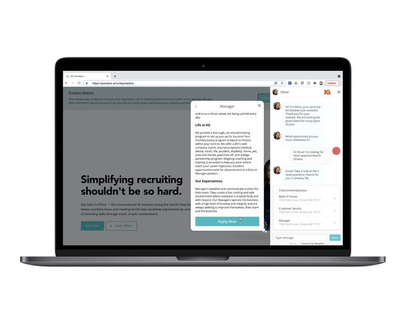 Paradox Olivia UKG Marketplace