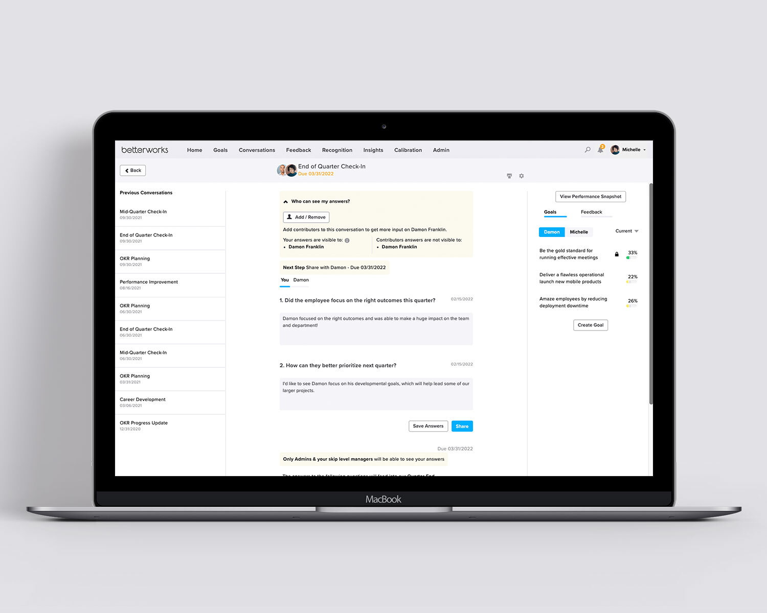 Betterworks – Enterprise Edition | UKG Marketplace