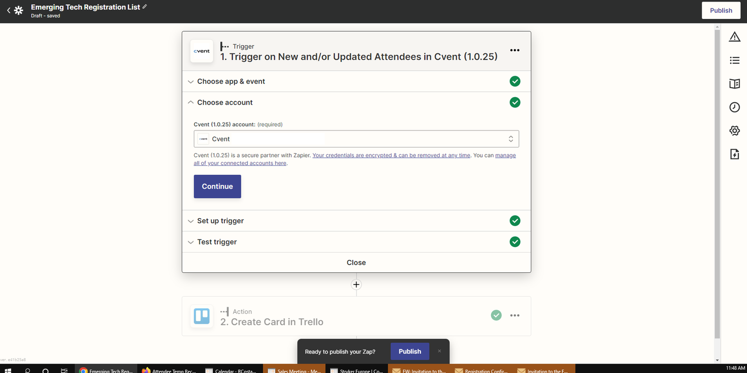 Zapier Cvent App Marketplace