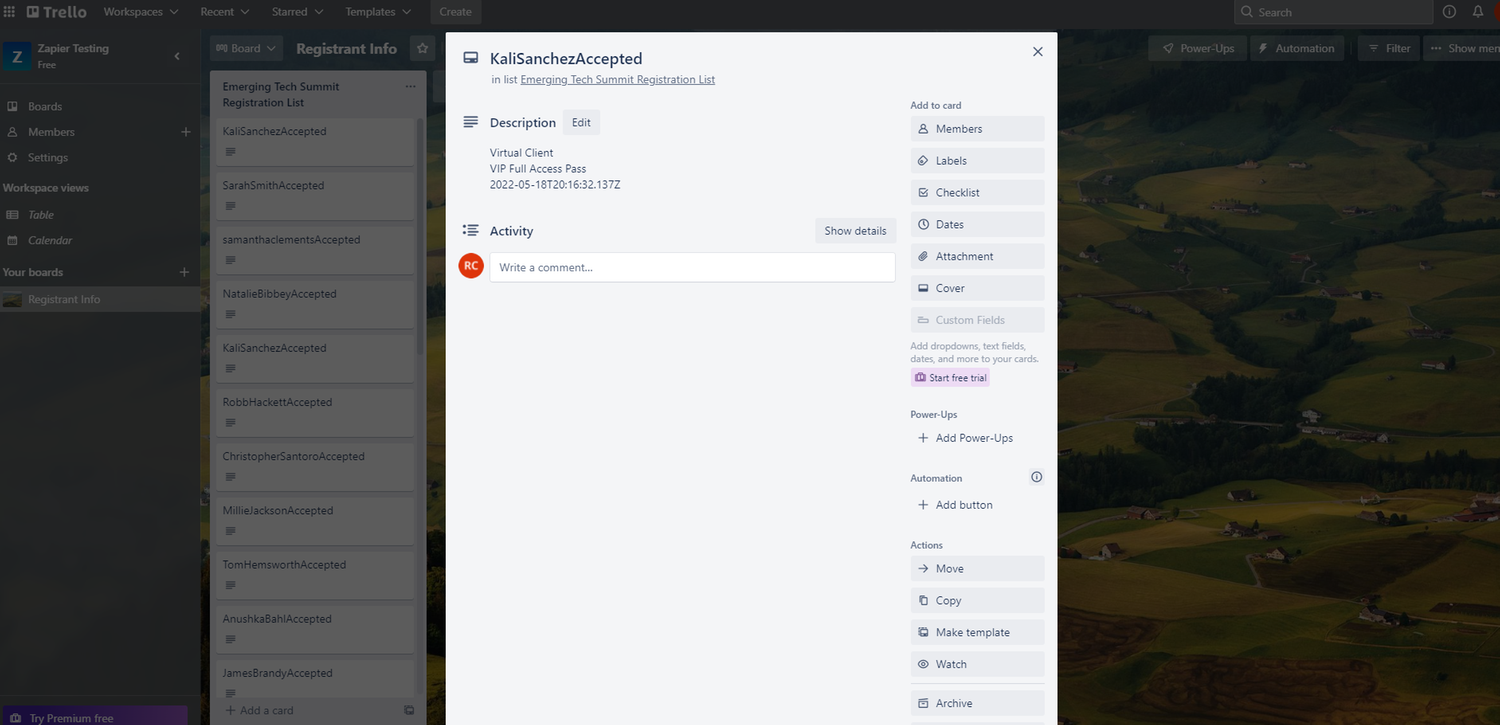 Zapier Cvent App Marketplace