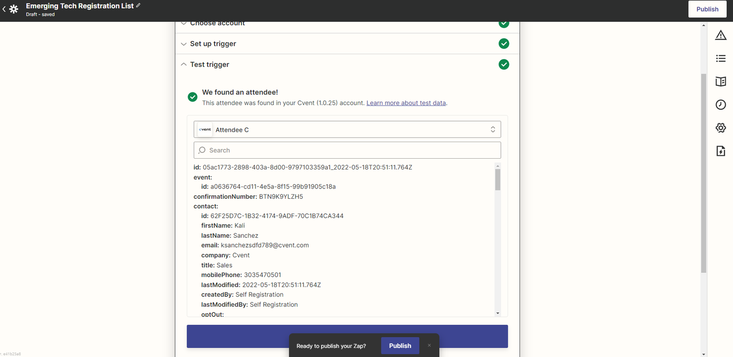 Zapier Cvent App Marketplace