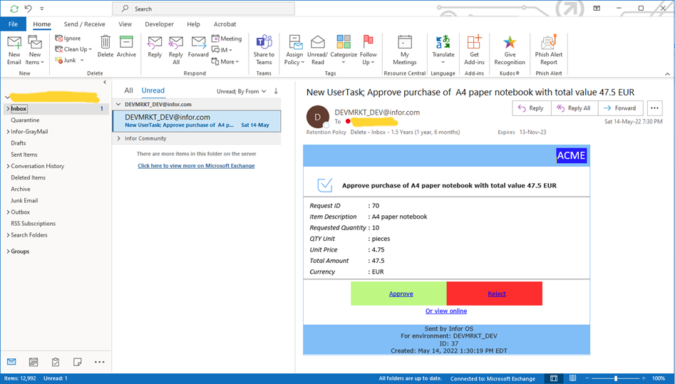 ION Workflow Email Based Approval | Infor Marketplace