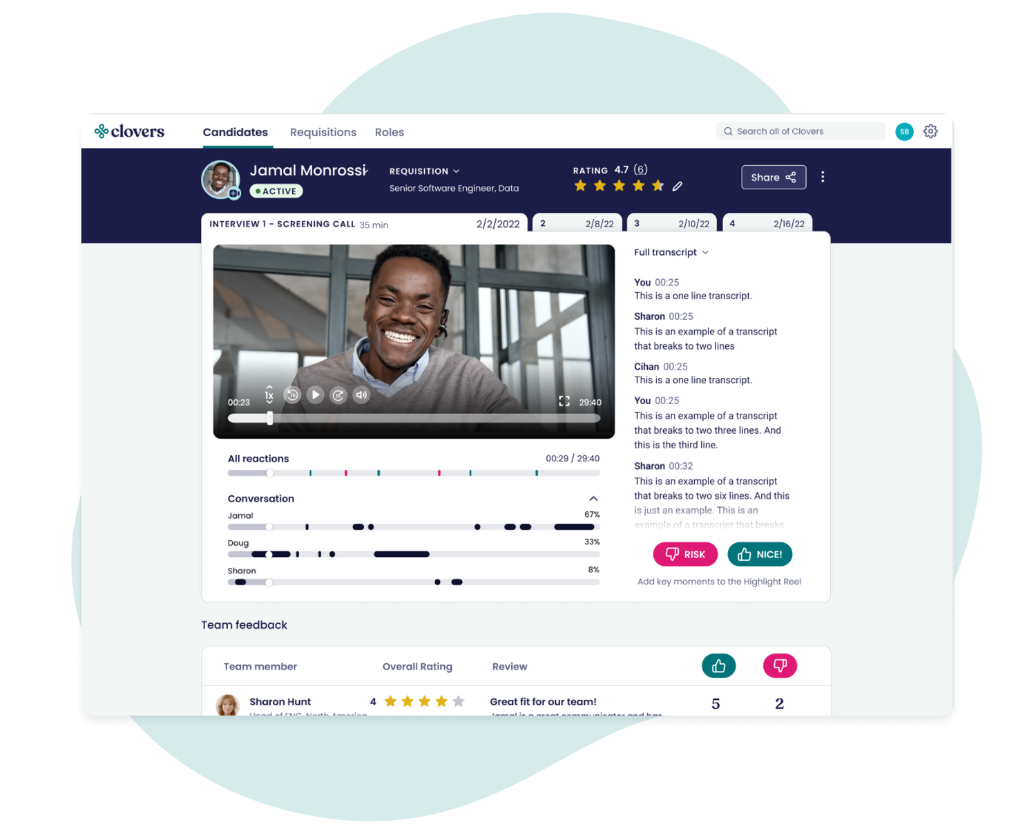 Clovers Video Interview Platform UKG Marketplace