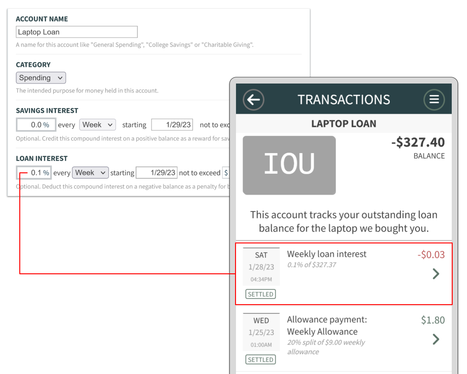 Informal Loan Tracking