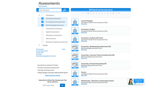 Candidate Assessment Library