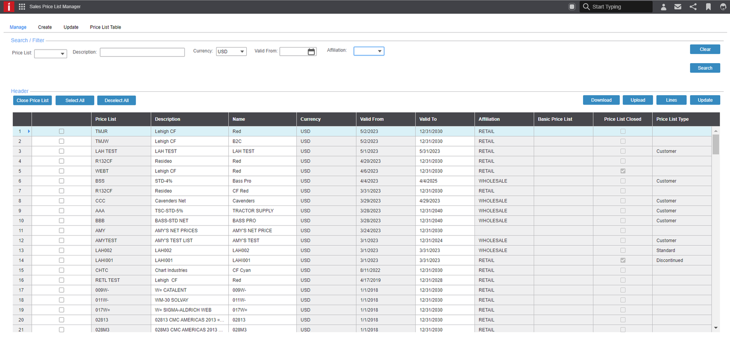 A unified interface for an improved price management experience