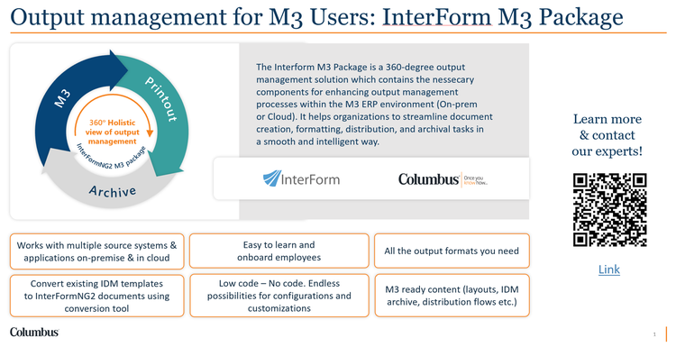 Overview of Interform M3 Package