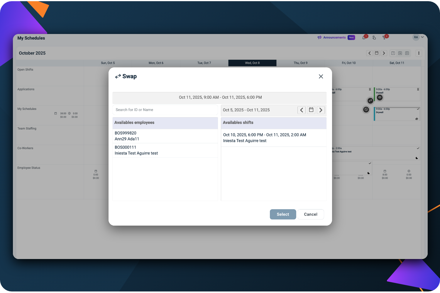 Easy Shift Swap & Drop