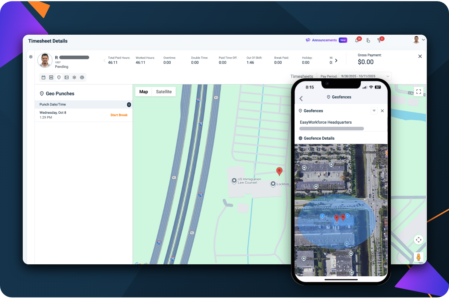 Accurate Time Tracking with Geofencing