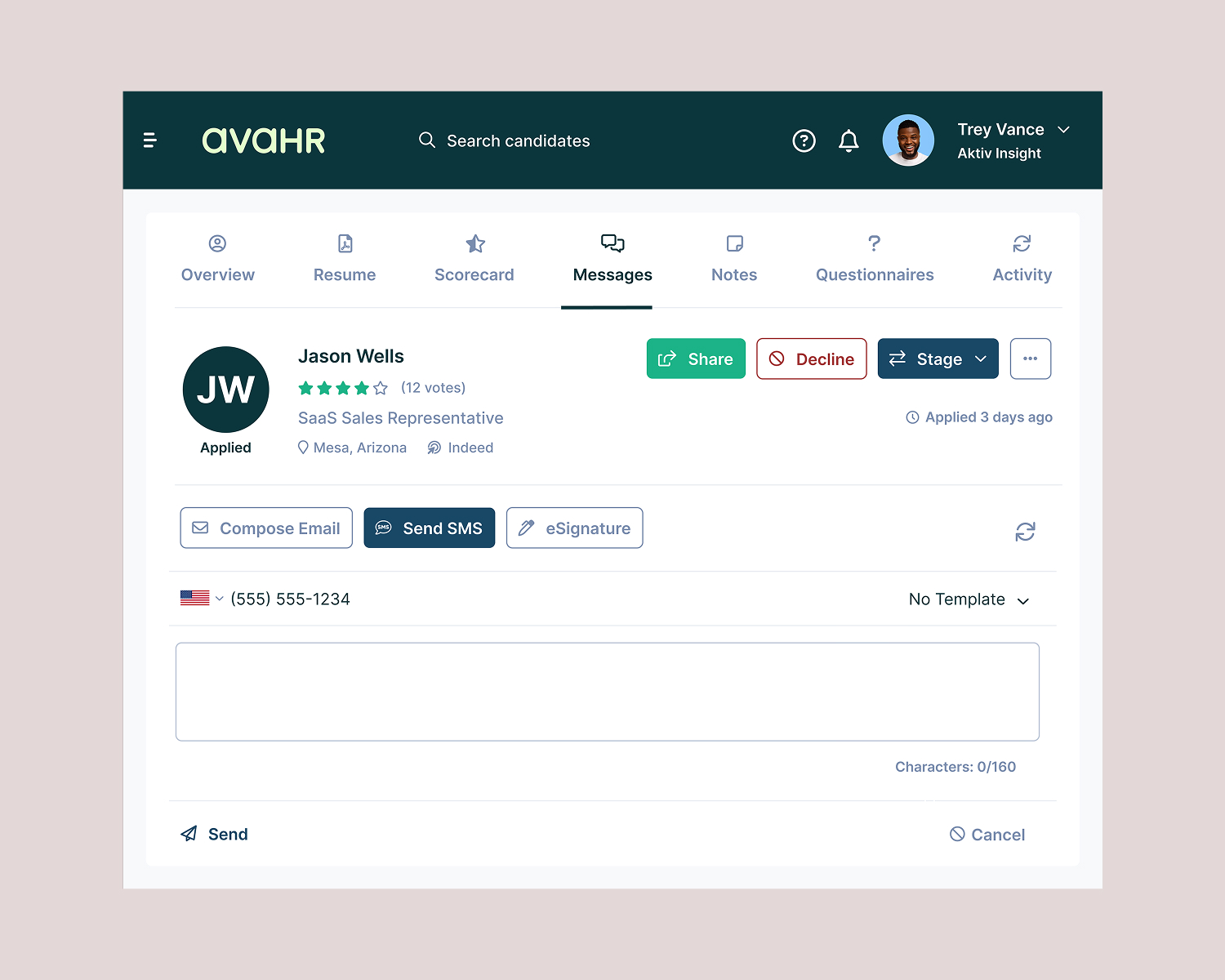 Candidate Text Messaging