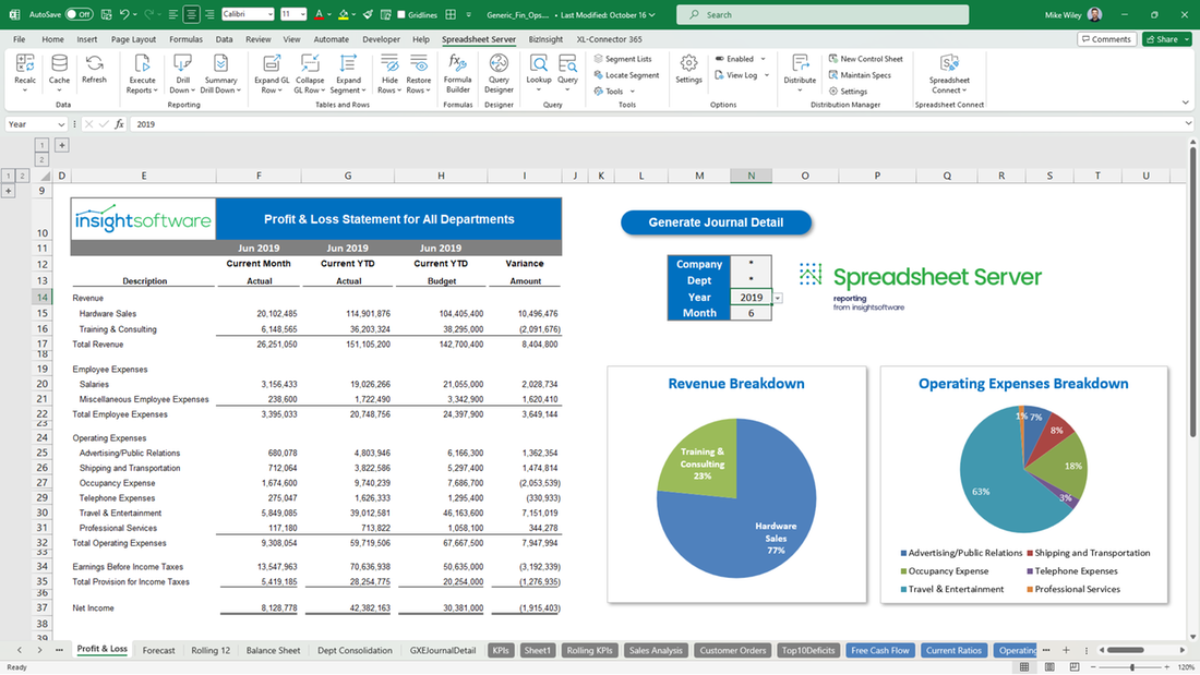 Spreadsheet Server Infor Marketplace
