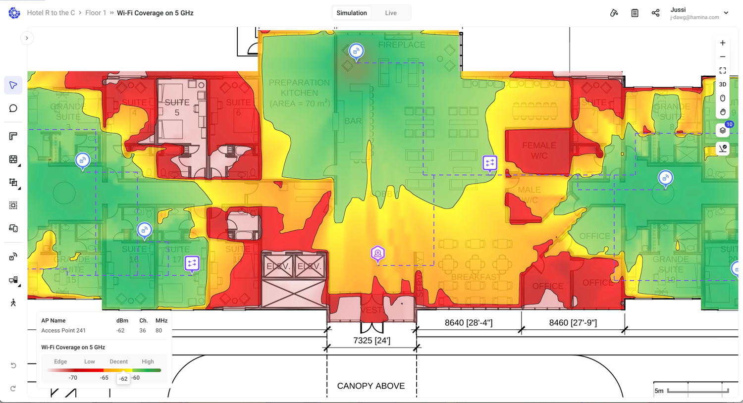 Meraki Local Heat Map Live Meraki Analysis with Hamina | Cisco Networking App Marketplace