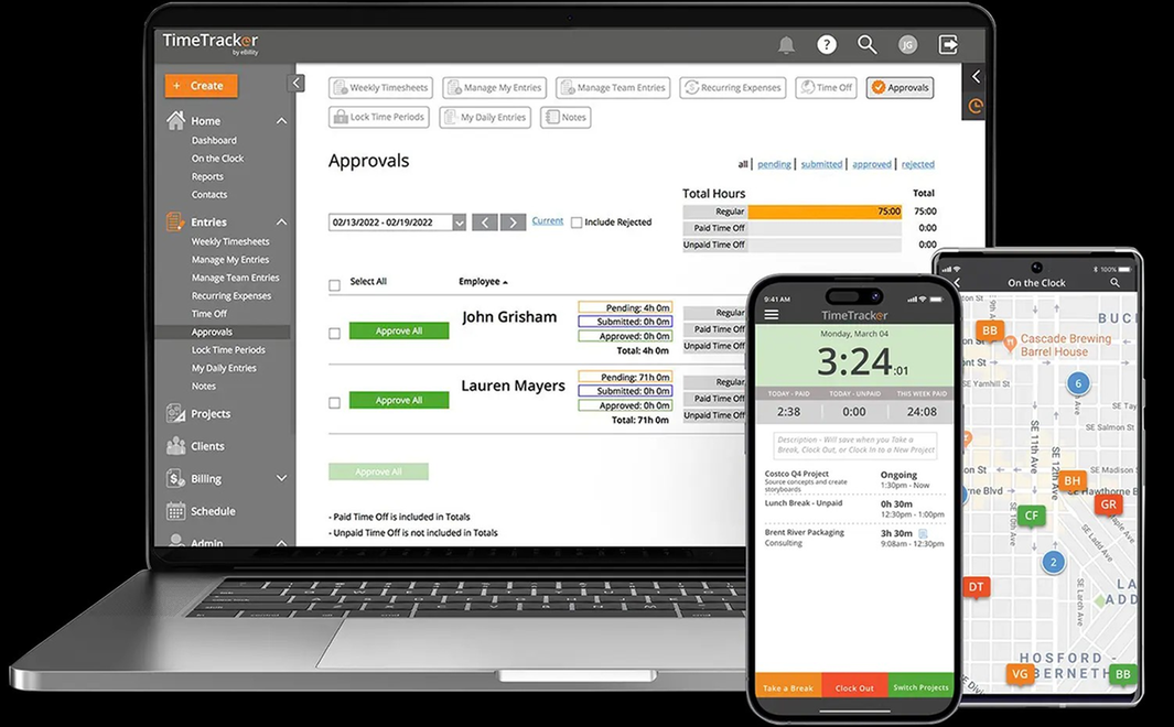 Time Tracker by eBillity | Paychex Marketplace