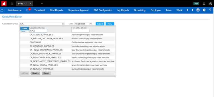 Quick Rule Editor Search