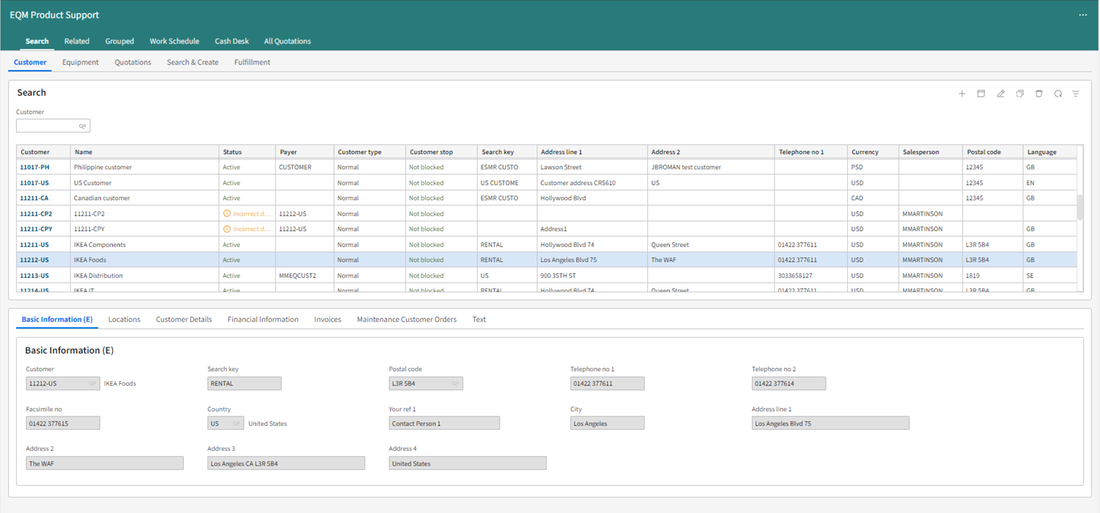 EQM Product Support Template | Infor Marketplace