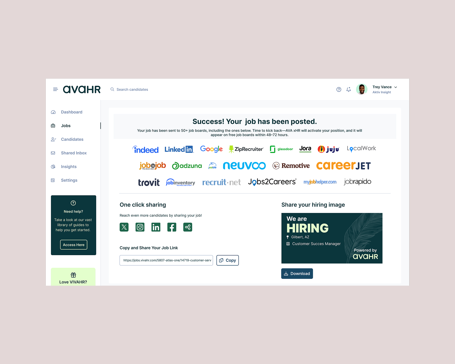 100+ Connected Job Boards