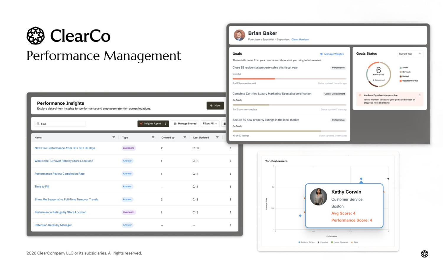 Clearco Logo Raleigh Software Development Features | ClearCo Performance, Engagement & Goals Suite | PrismHR