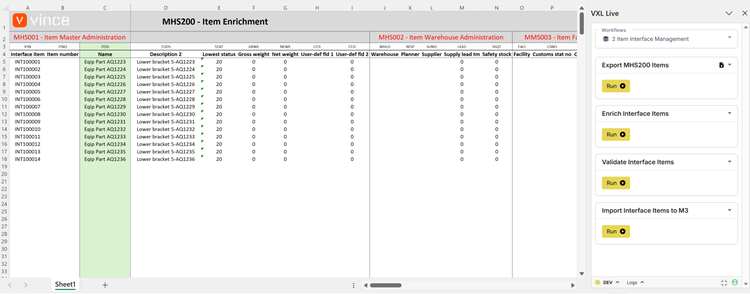 Excel Add-In with templates