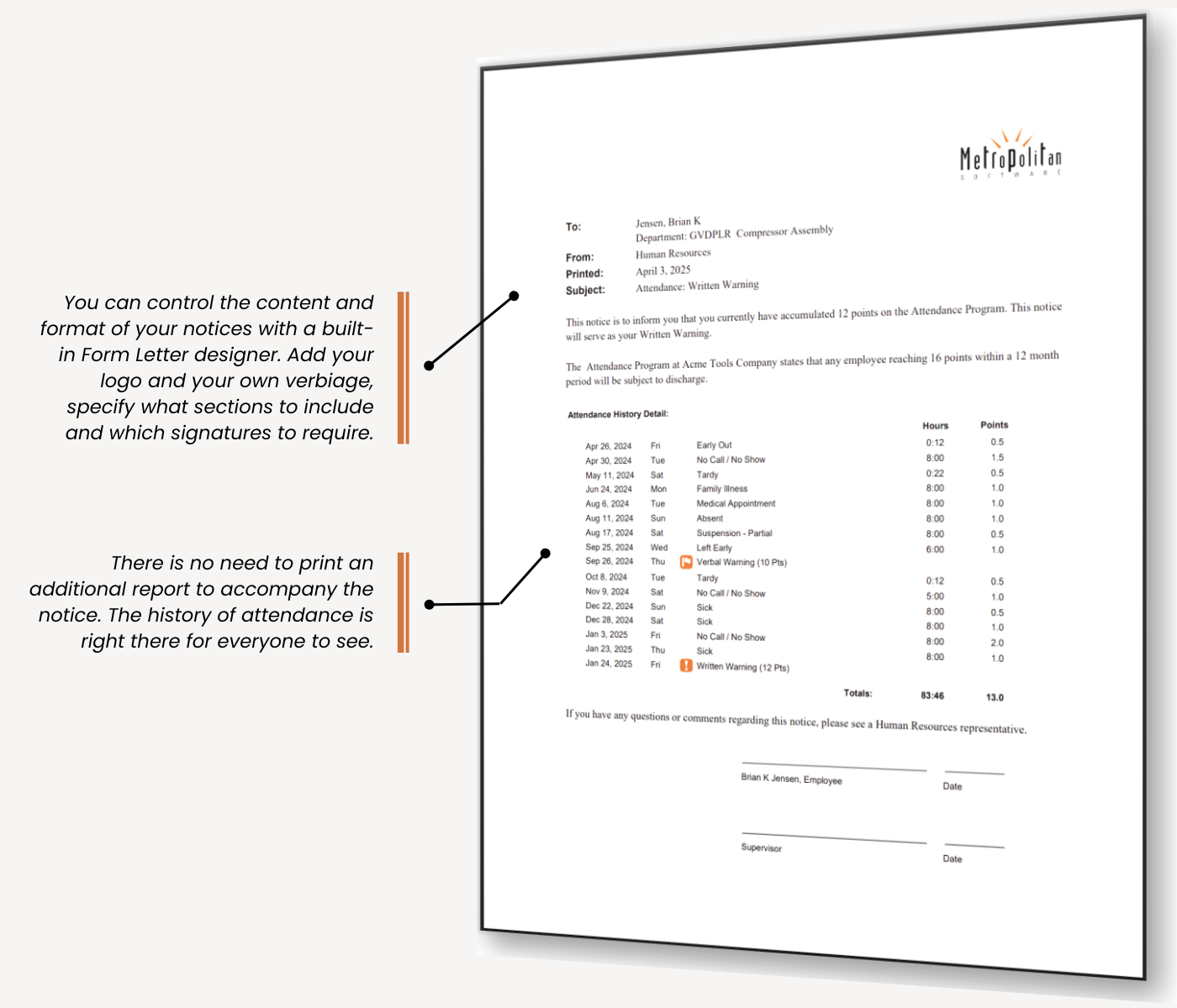 Custom Violation Notices