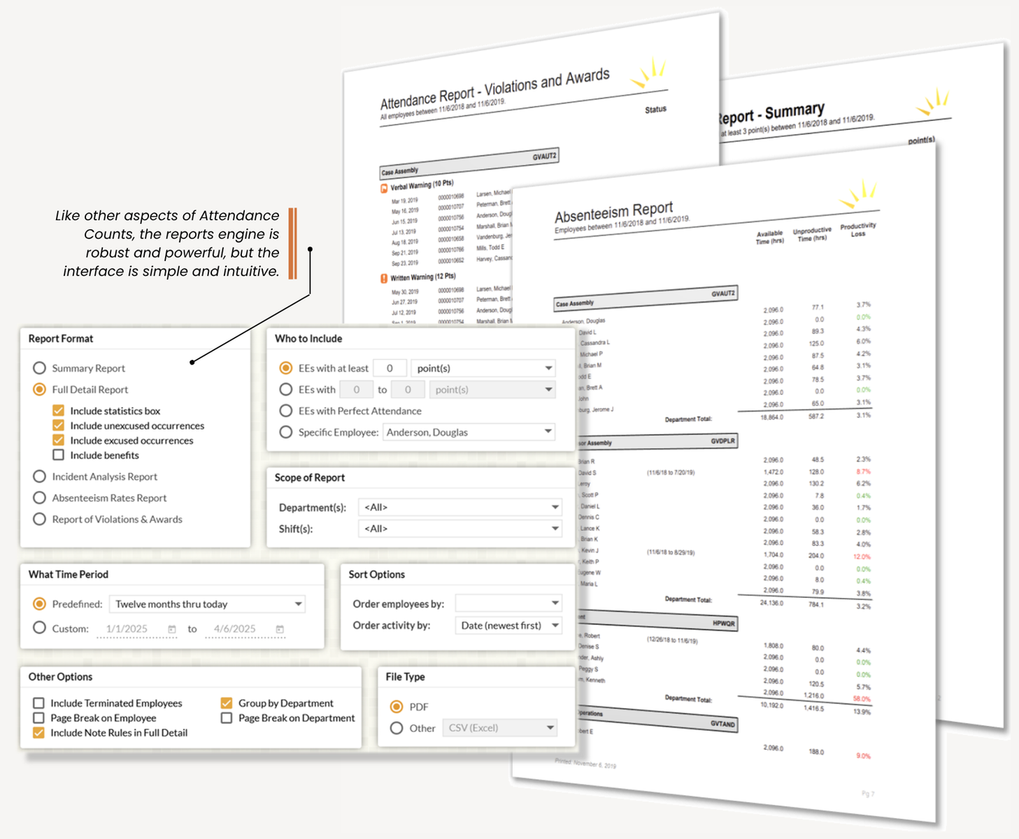 Comprehensive Reporting