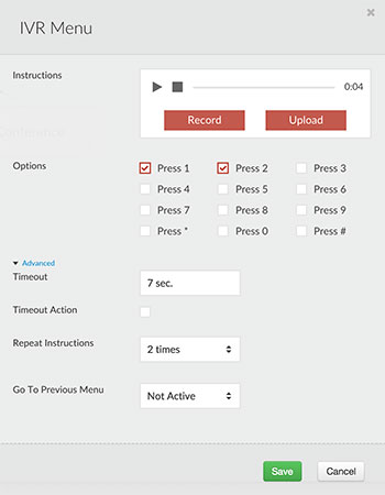 IVR Menus
