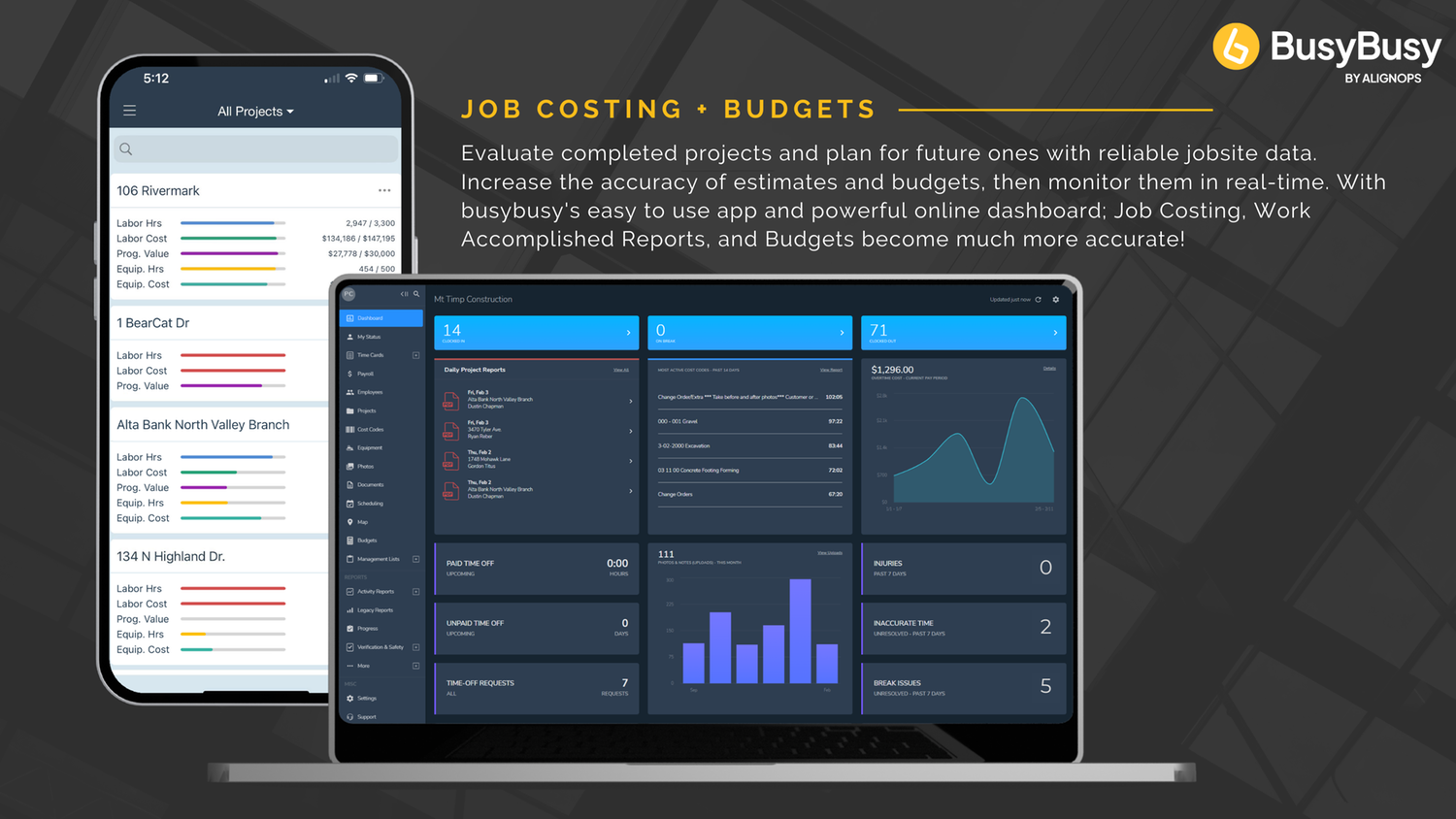 Budgets—Project,  Cost Codes & Equipment