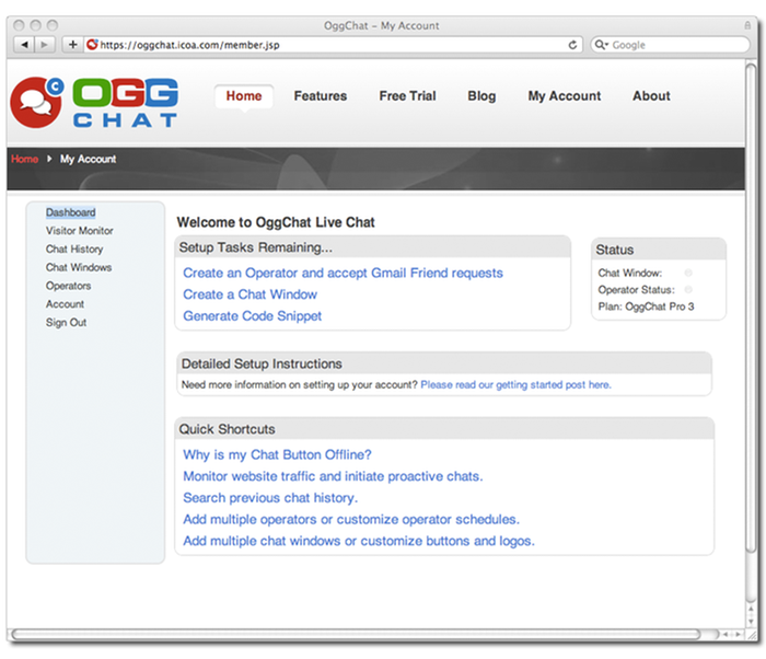OggChat Dashboard
